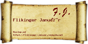 Flikinger Január névjegykártya